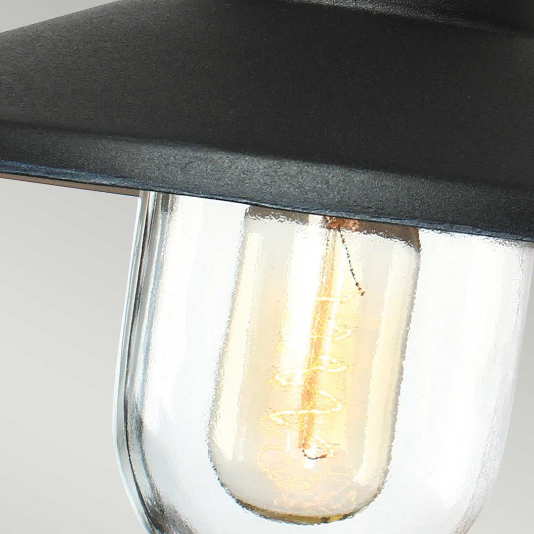 Norlys Klampenborg 1 Light Wall Lantern KLAMPENBORG-BK Black
