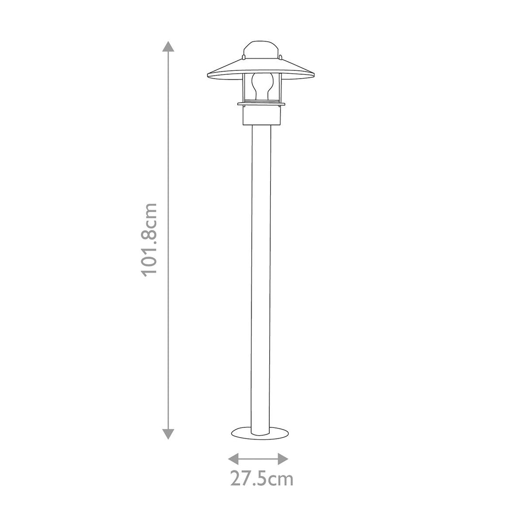 Norlys Klampenborg 1 Light Bollard KLAMPENBORG-BOL-SIL Silver