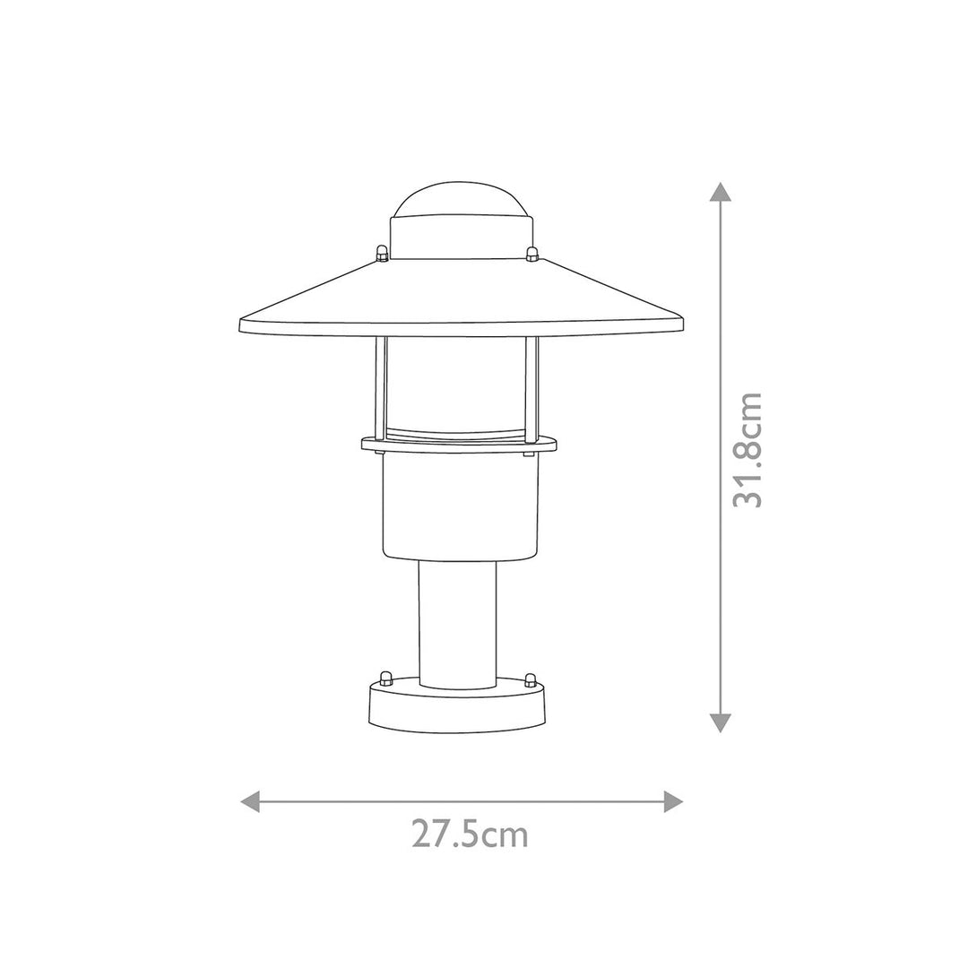 Norlys Klampenborg 1 Light Pedestal with PIR KLAMPENBORG-PED-PIR-SIL Silver