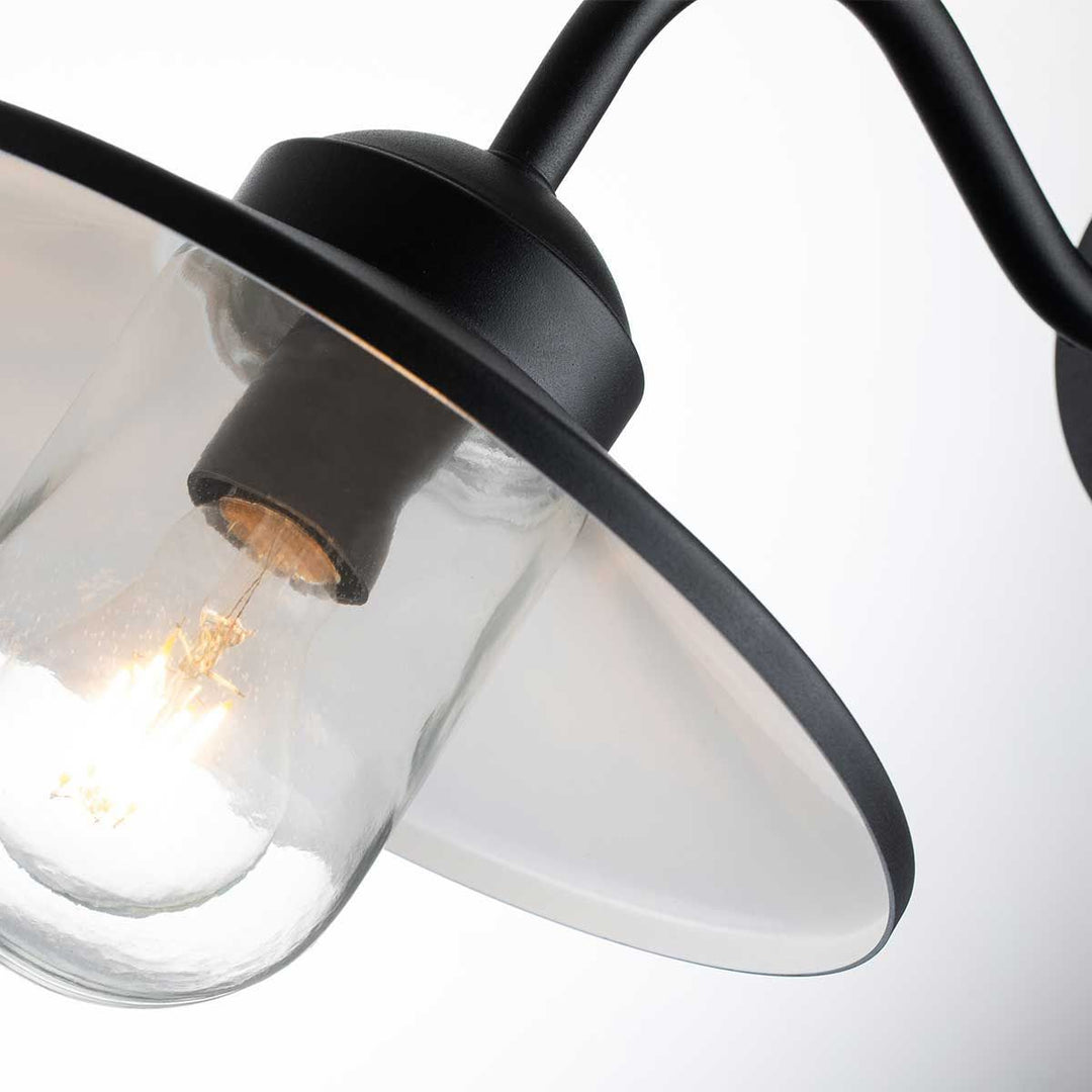 Norlys Klampenborg 1 Light Wall Lantern with PIR KLAMPENBORG-PIR-BK Black