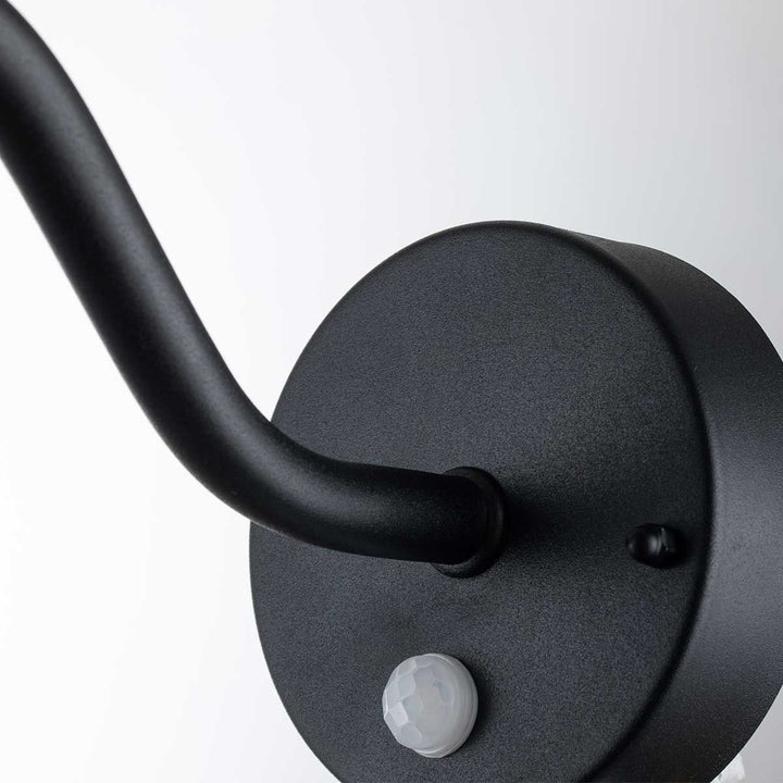 Norlys Klampenborg 1 Light Wall Lantern with PIR KLAMPENBORG-PIR-BK Black