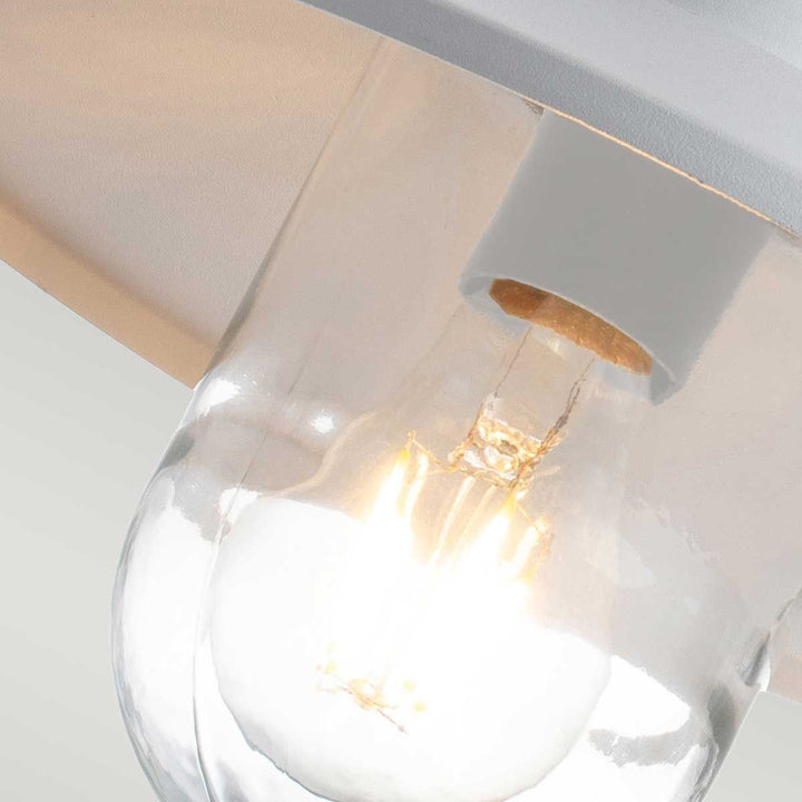 Norlys Klampenborg 1 Light Wall Lantern with PIR KLAMPENBORG-PIR-WHT White