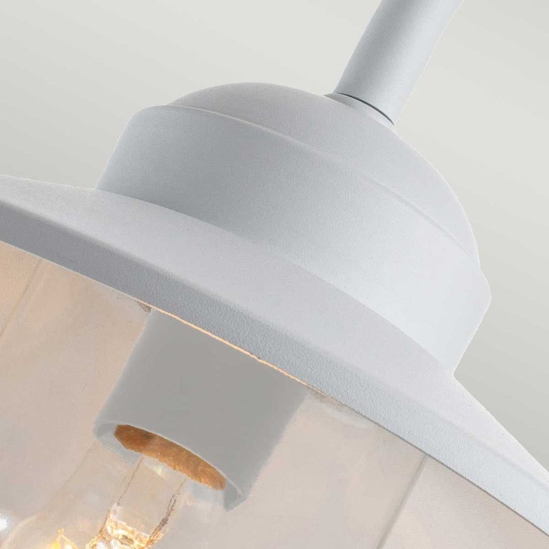 Norlys Klampenborg 1 Light Wall Lantern with PIR KLAMPENBORG-PIR-WHT White