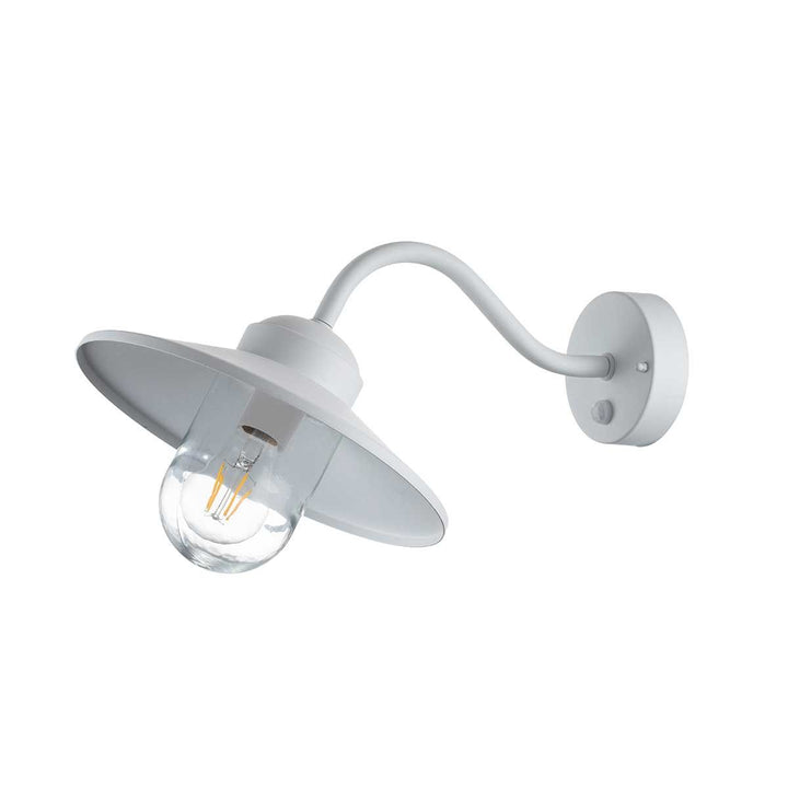 Norlys Klampenborg 1 Light Wall Lantern with PIR KLAMPENBORG-PIR-WHT White