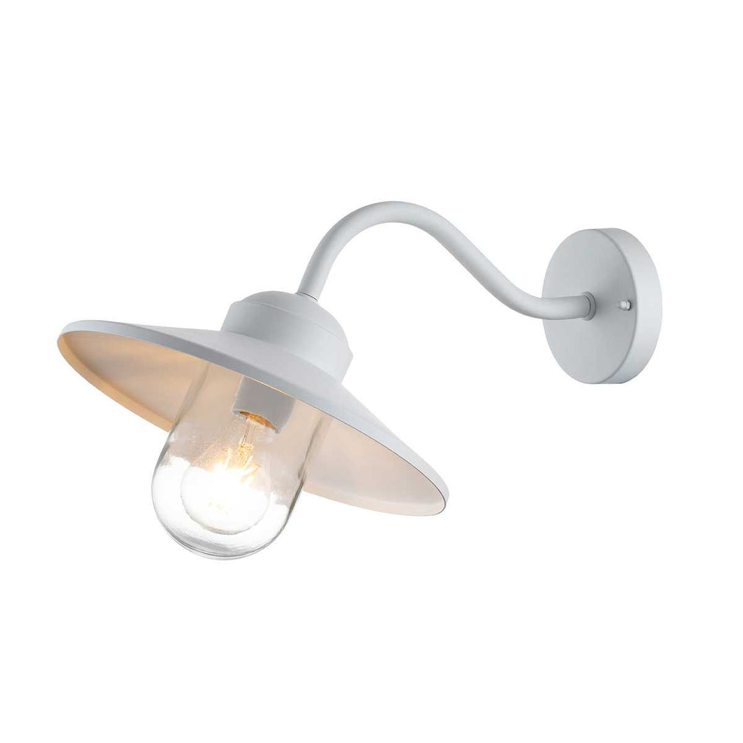 Norlys Klampenborg 1 Light Wall Lantern KLAMPENBORG-WHT White