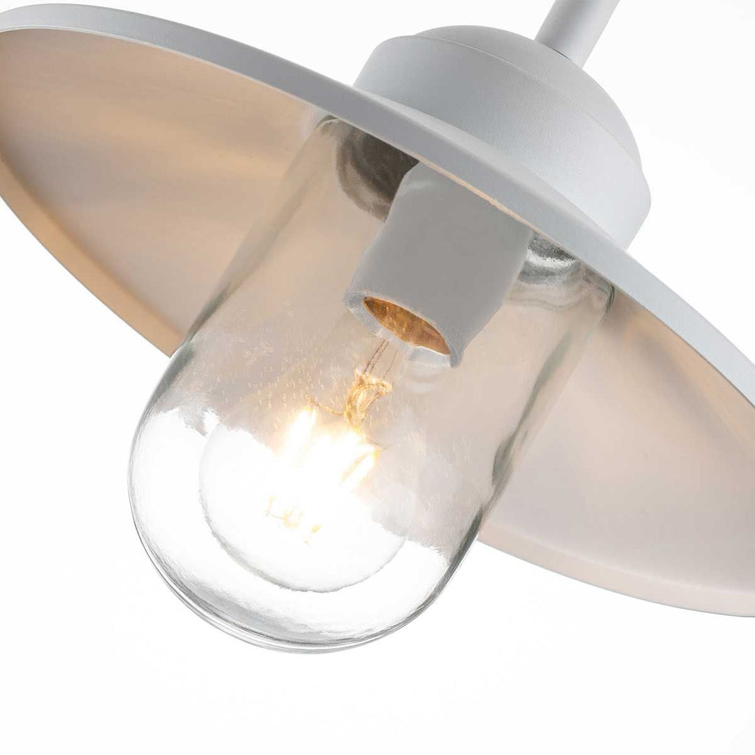 Norlys Klampenborg 1 Light Wall Lantern KLAMPENBORG-WHT White