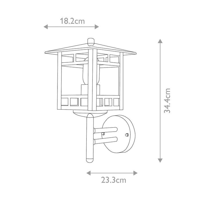 Norlys Kolne 1 Light Wall Lantern KOLNE Stainless Steel