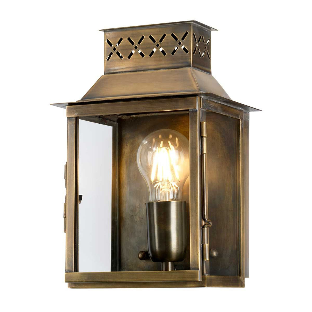 Norlys Lambeth Palace 1 Light Wall Lantern - Brass LAMBETH-PALACE Aged Brass