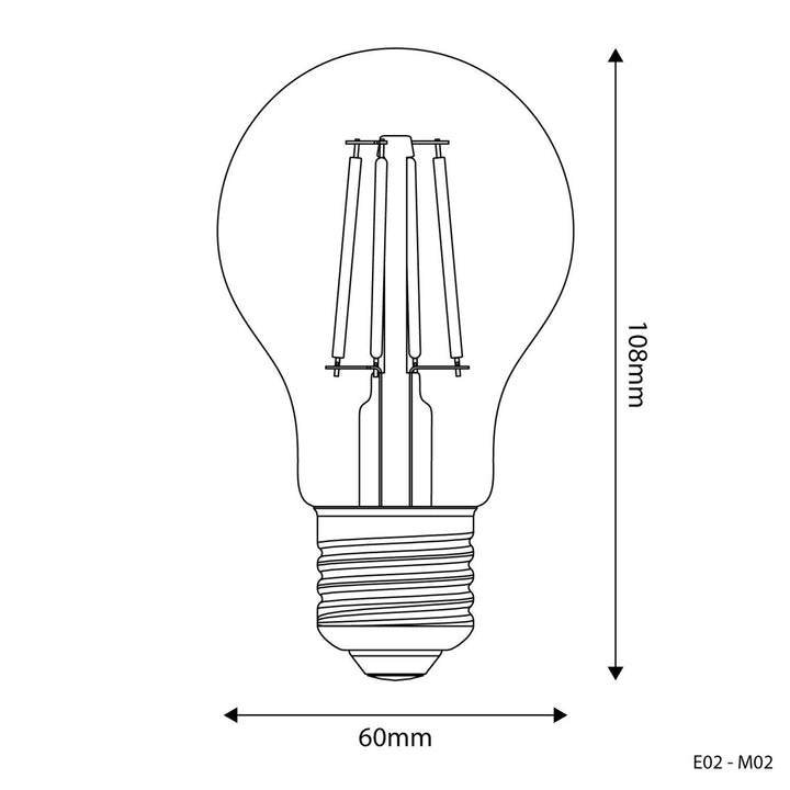 LED Filament Standard Bulb A60 4W 470LM E27 Milky 2700K