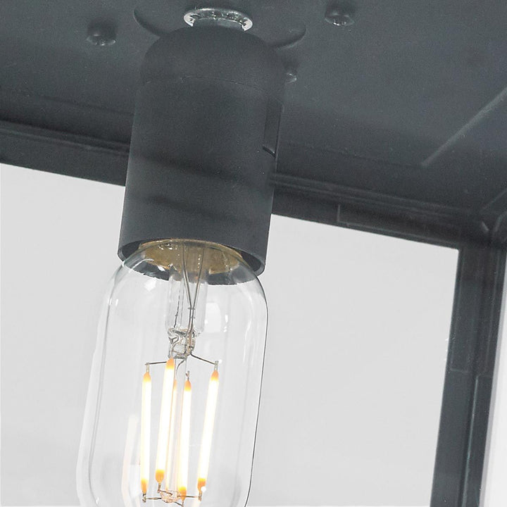 Elstead Lighting Lofoten 1 Light Flush - Cube     LOFOTEN-F1-BLK Black