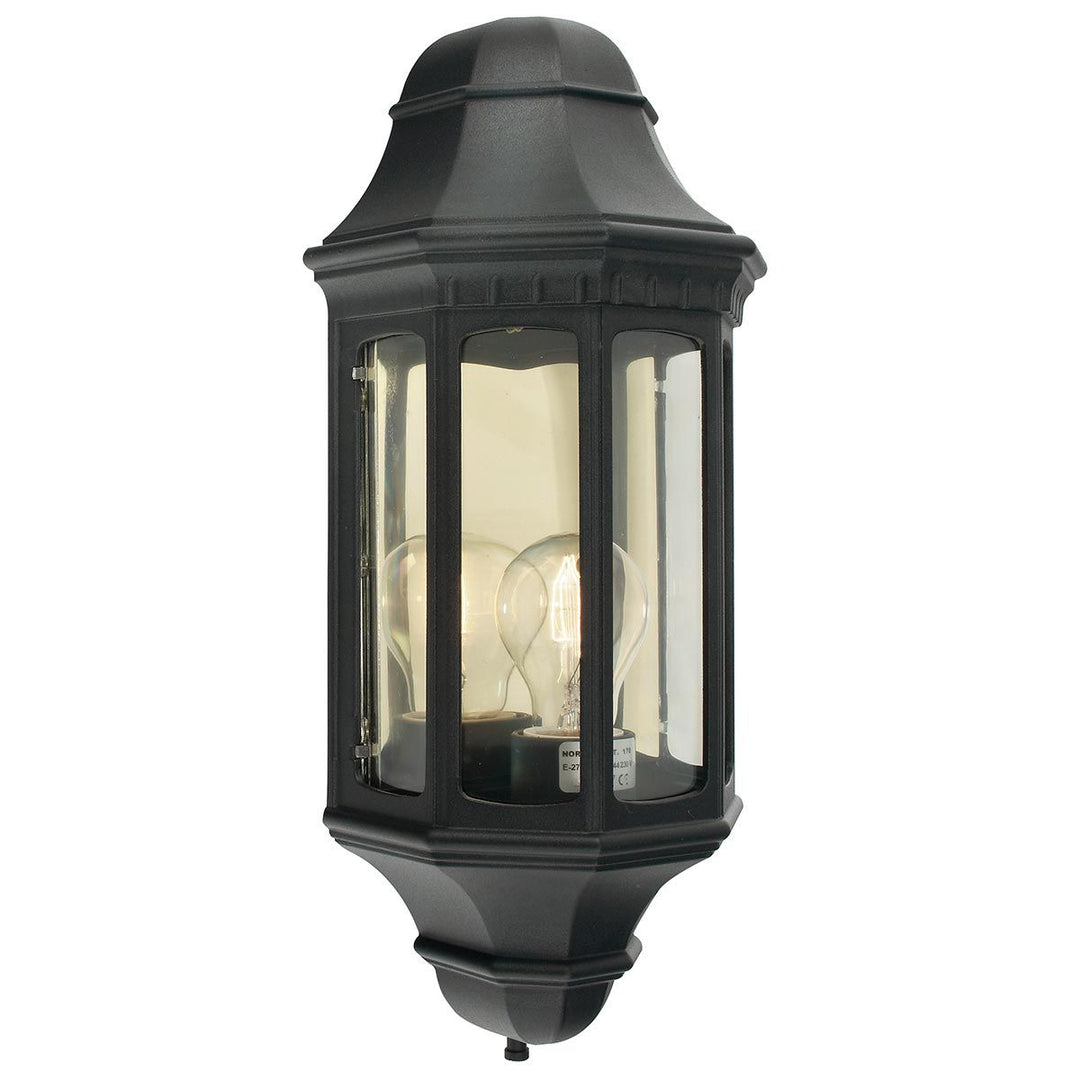 Elstead Lighting Malaga 1 Light Wall Lantern - Black  M8-BLACK Black
