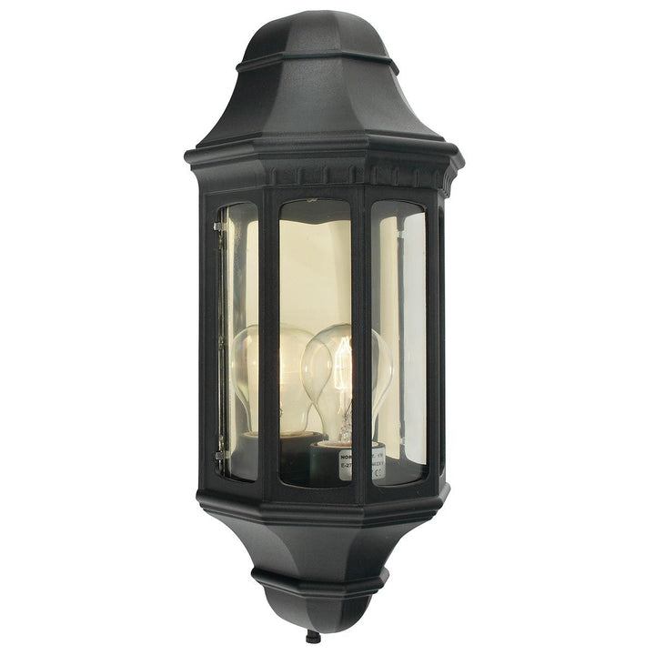 Elstead Lighting Malaga 1 Light Wall Lantern - Black  M8-BLACK Black