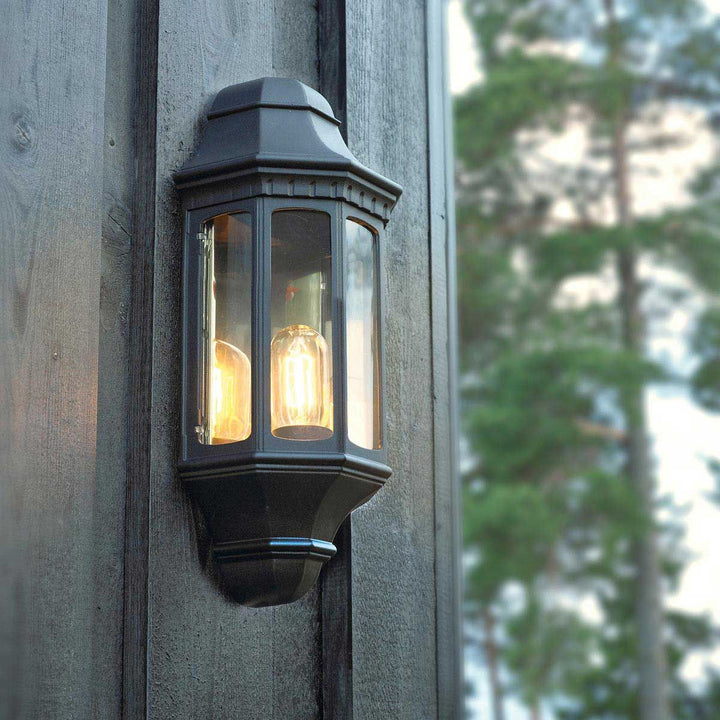 Elstead Lighting Malaga 1 Light Wall Lantern - Black  M8-BLACK Black