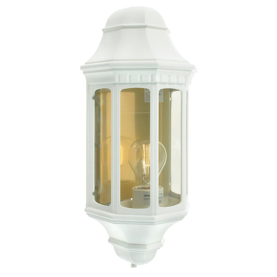 Elstead Lighting Malaga 1 Light Wall Lantern - White  M8-WHITE White