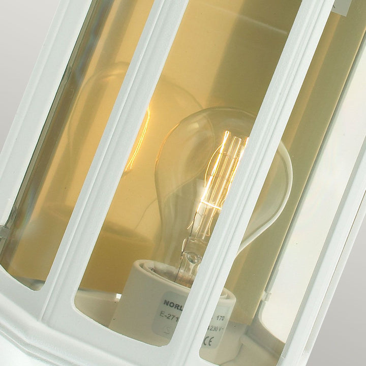 Elstead Lighting Malaga 1 Light Wall Lantern - White  M8-WHITE White