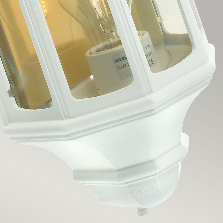 Elstead Lighting Malaga 1 Light Wall Lantern - White  M8-WHITE White