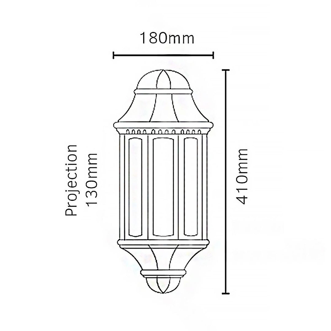 Elstead Lighting Malaga 1 Light Wall Lantern - White  M8-WHITE White