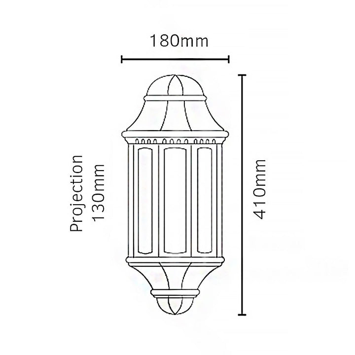 Elstead Lighting Malaga 1 Light Wall Lantern - White  M8-WHITE White