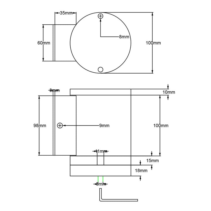 Norlys Magnus 1 Light Wall Light  MAGNUS-1 Graphite