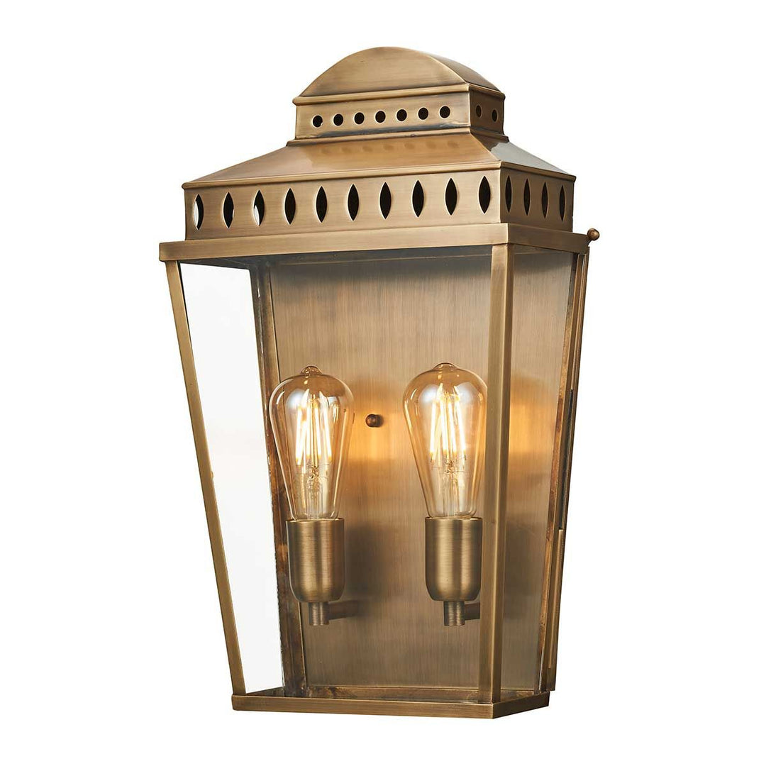 Norlys Mansion House 1 Light Large Wall Lantern MANSION-HOUSE-L-BR Aged Brass