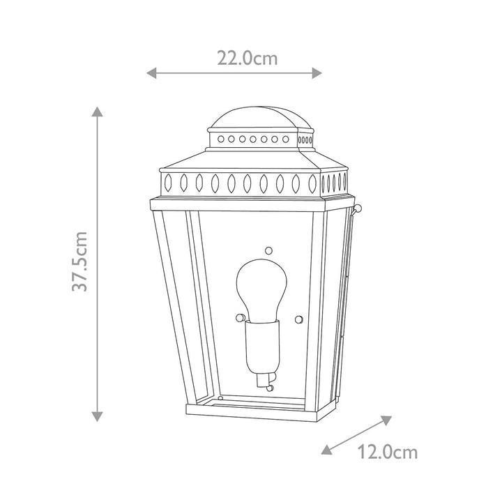 Norlys Mansion House 1 Light Wall Lantern MANSION-HOUSE-PN Polished Nickel