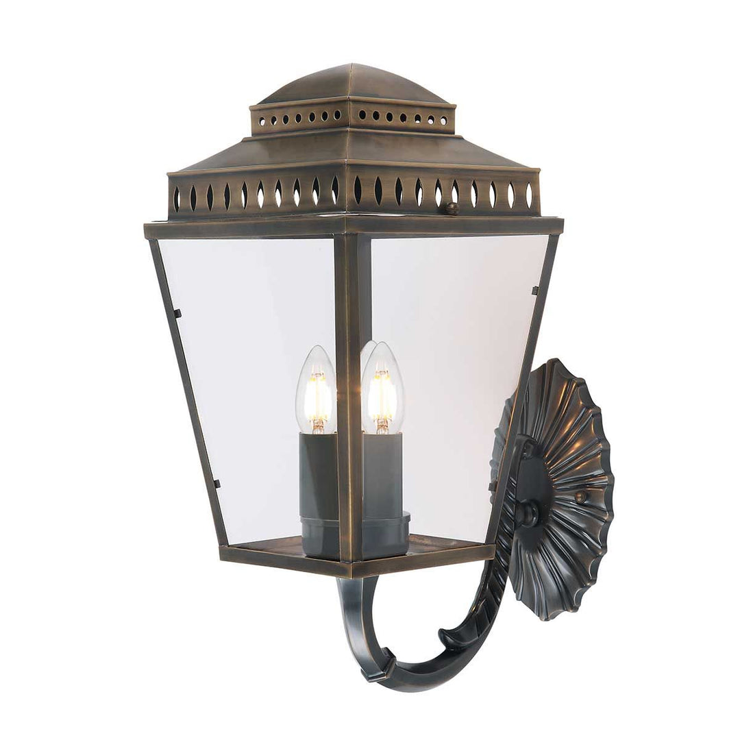 Norlys Mansion House 3 Light Wall Lantern MANSION-HOUSE-WB1-BR Aged Brass