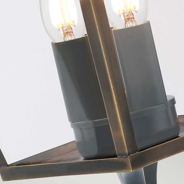 Norlys Mansion House 3 Light Wall Lantern MANSION-HOUSE-WB1-BR Aged Brass