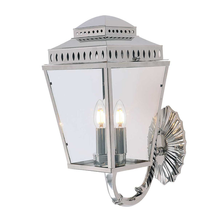 Norlys Mansion House 3 Light Wall Lantern MANSION-HOUSE-WB1-PN Polished Nickel