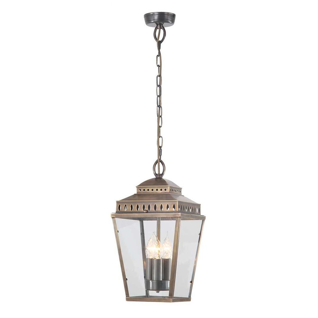 Norlys Mansion House 3 Light Chain Lantern MANSION-HOUSE8-BR Aged Brass
