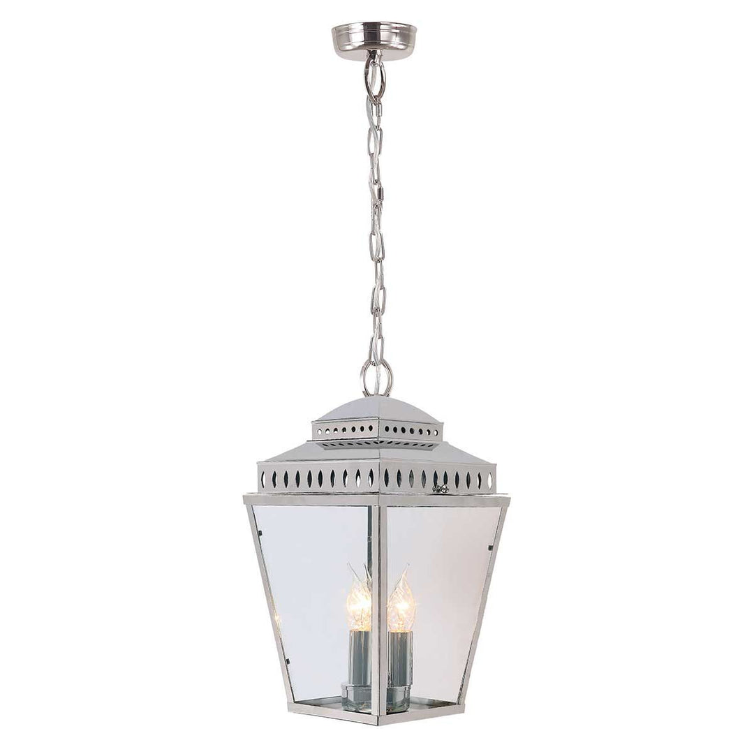 Norlys Mansion House 3 Light Chain Lantern MANSION-HOUSE8-PN Polished Nickel