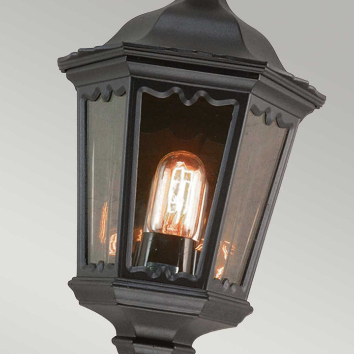 Norlys Medstead 1 Light Half Lantern MD7-BLACK Black