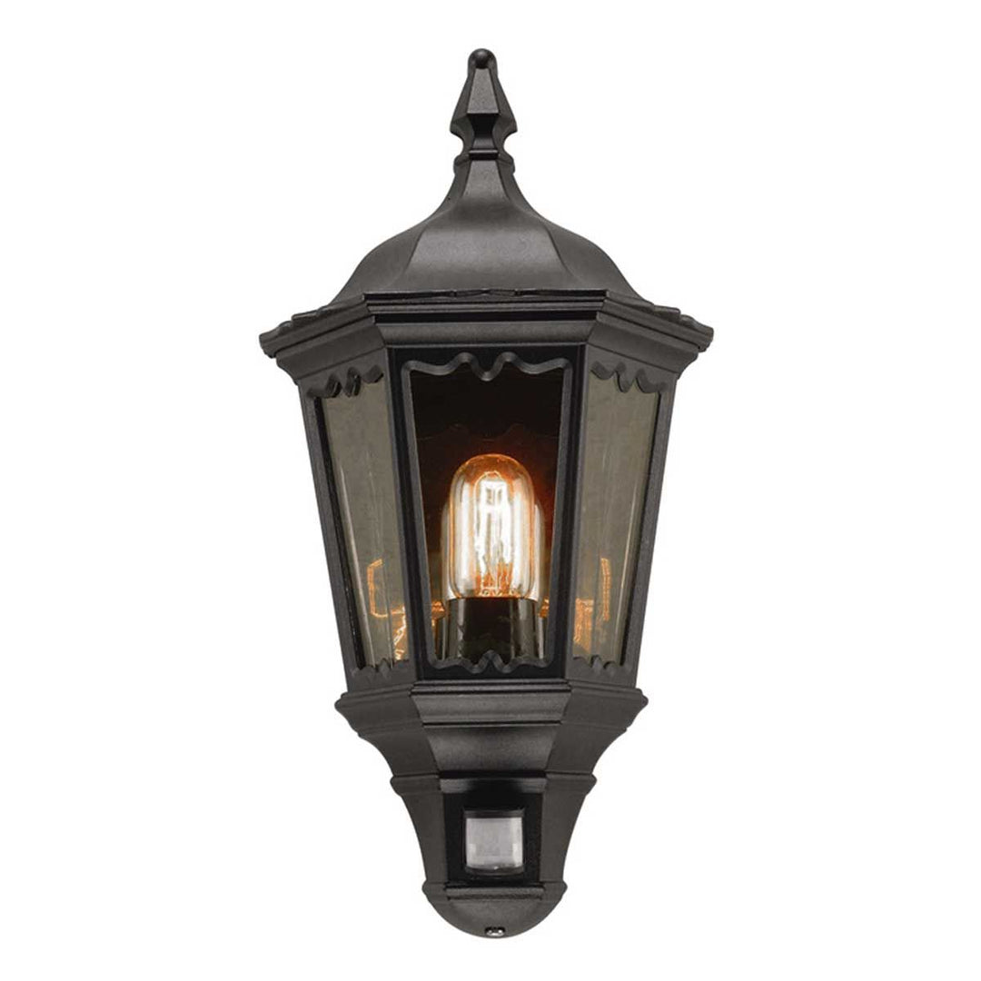 Norlys Medstead 1 Light Half Lantern MD7-BLACK Black