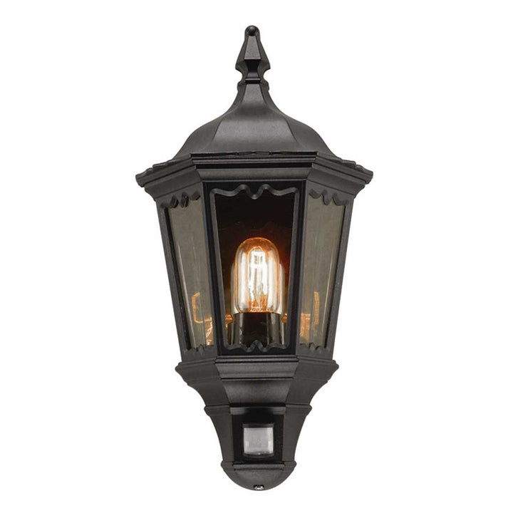 Norlys Medstead 1 Light Half Lantern MD7-BLACK Black