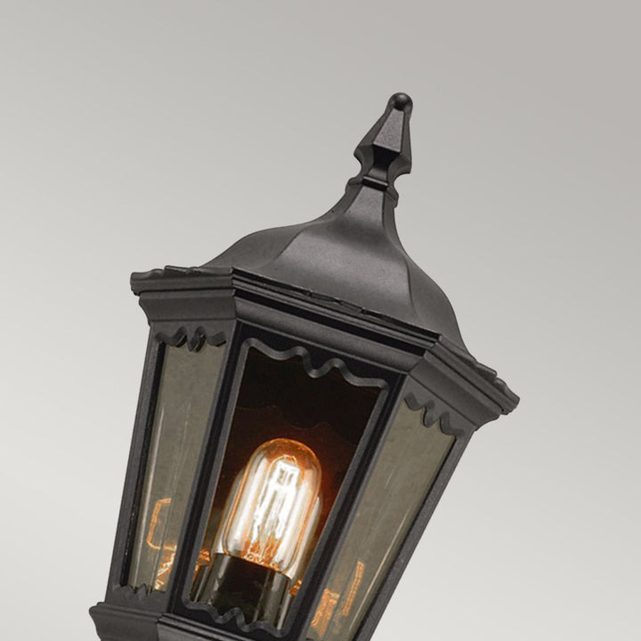 Norlys Medstead 1 Light Half Lantern MD7-BLACK Black
