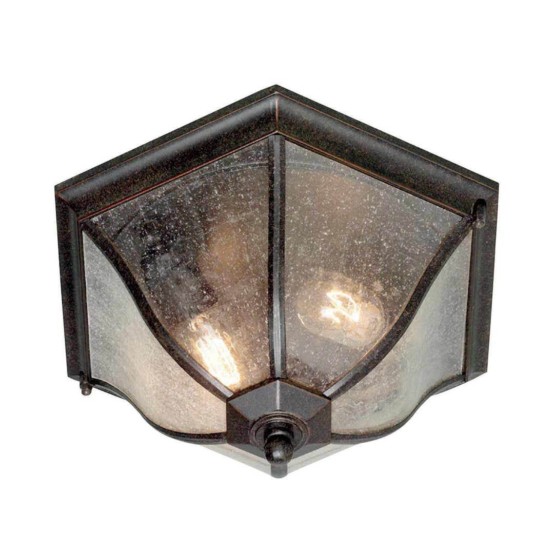 Norlys New England 2 Light Flush Lantern Medium NE8-M Weathered Bronze 