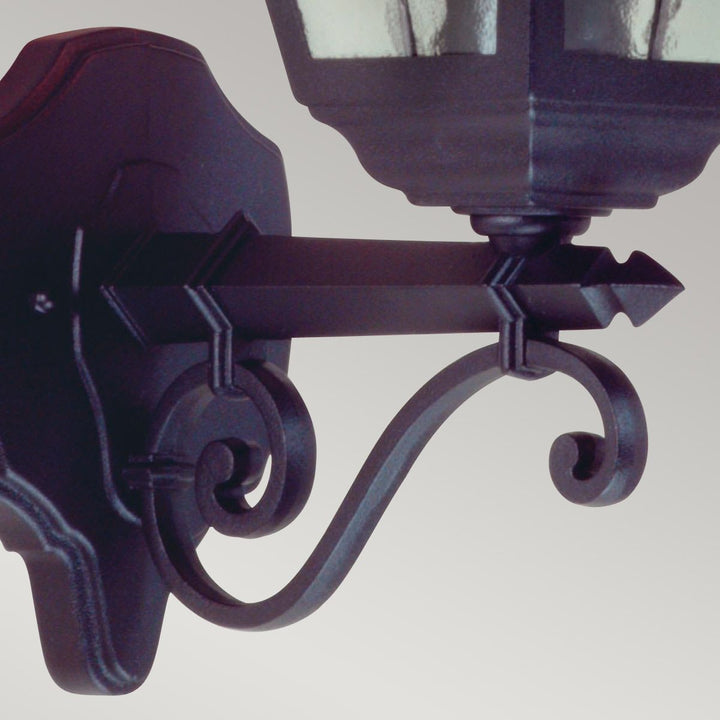Norlys Norfolk 1 Light Up Wall Lantern  NR1-BLK Black