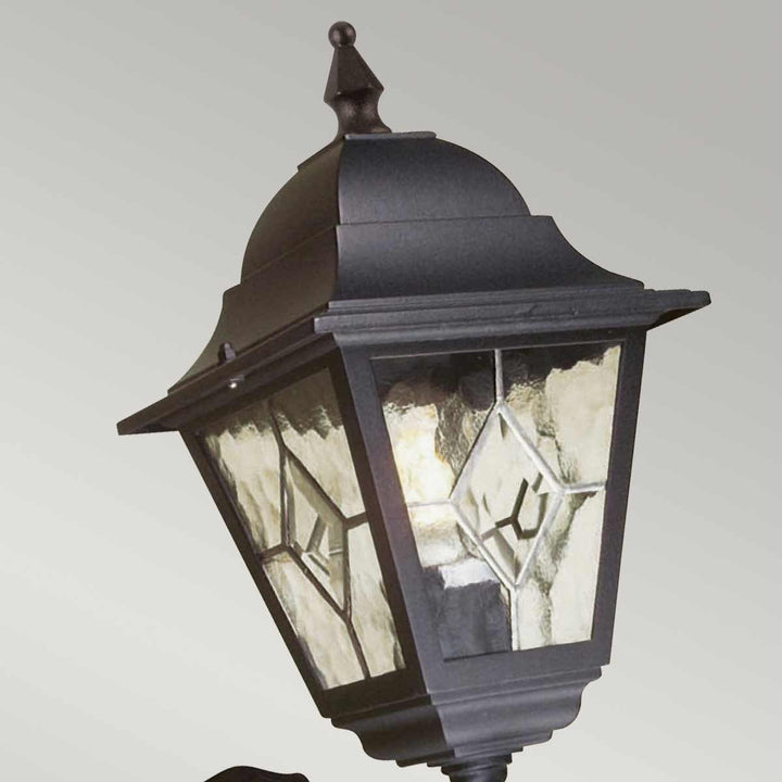 Norlys Norfolk 1 Light Up Wall Lantern with PIR NR1-PIR-BLACK Black