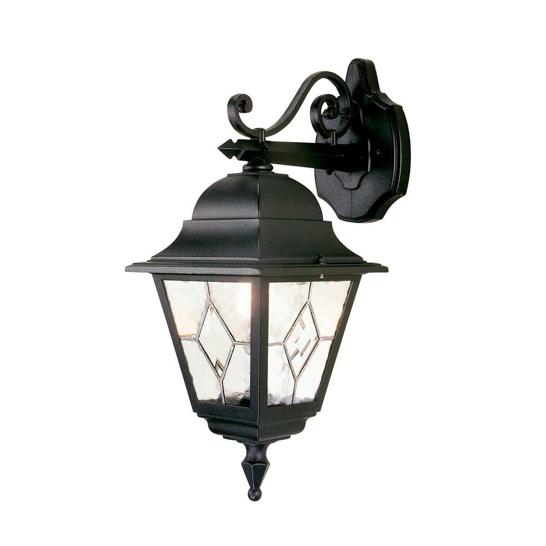 Norlys Norfolk 1 Light Down Wall Lantern  NR2-BLK Black