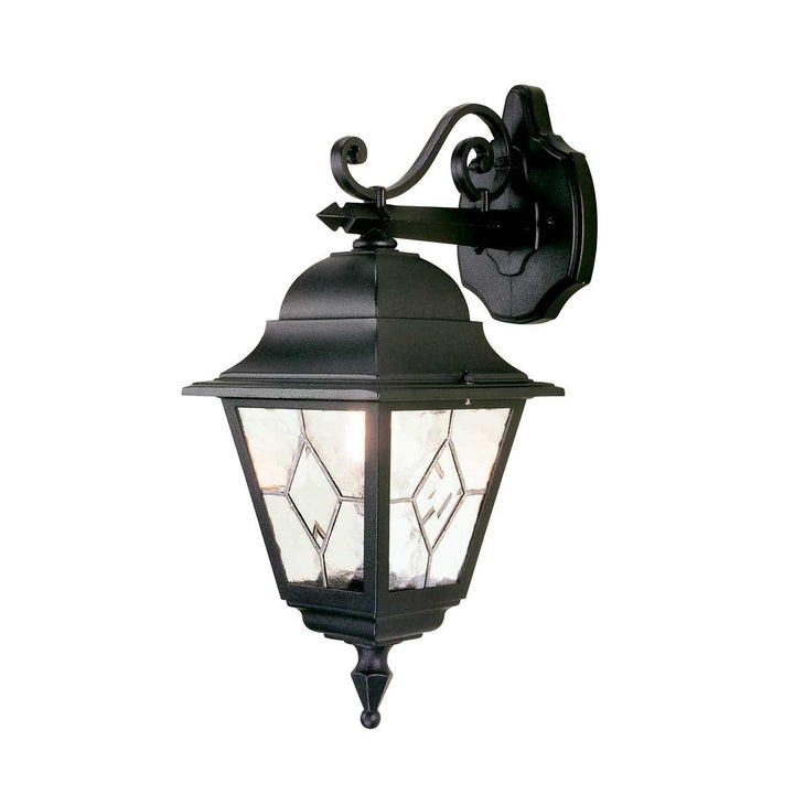 Norlys Norfolk 1 Light Down Wall Lantern  NR2-BLK Black