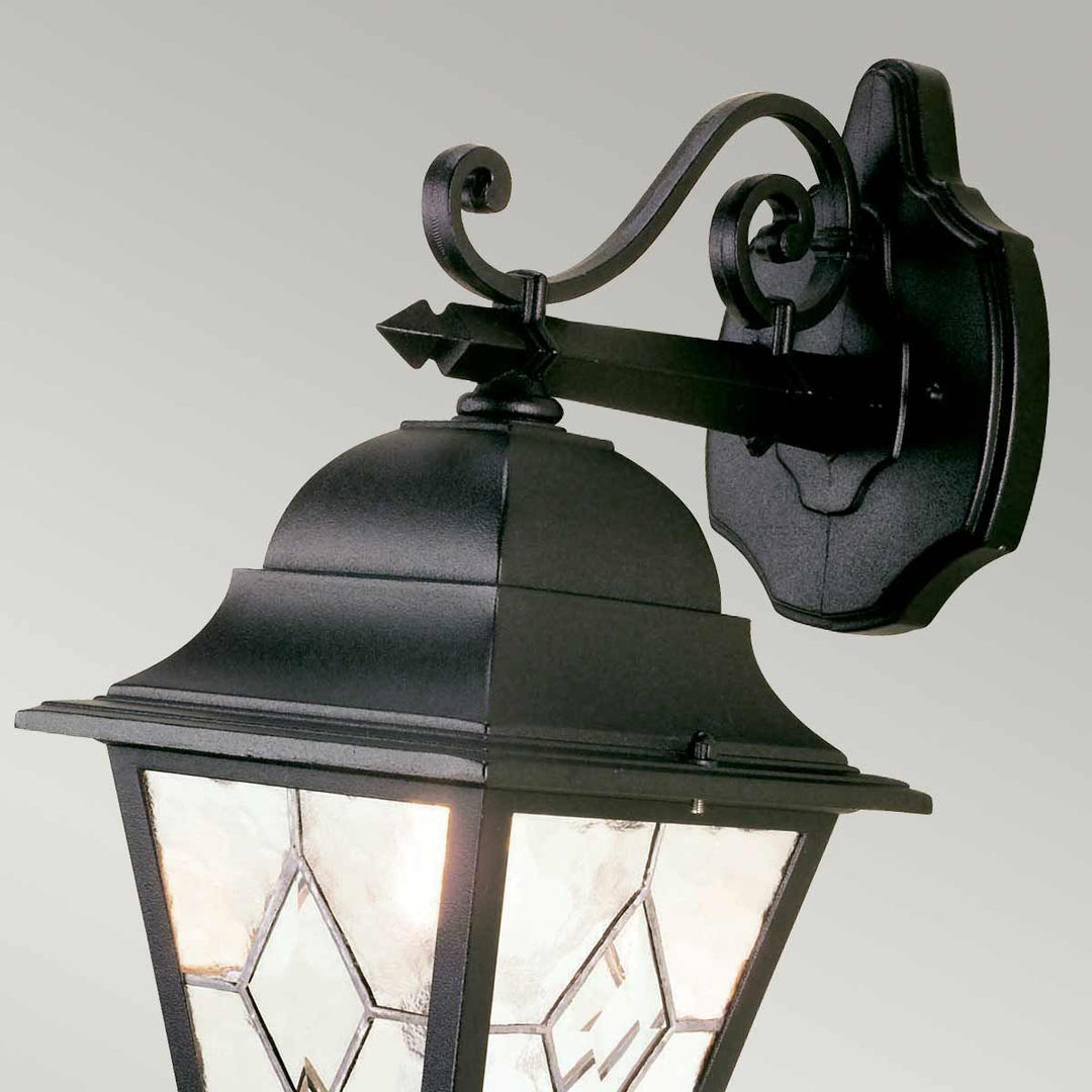 Norlys Norfolk 1 Light Down Wall Lantern  NR2-BLK Black