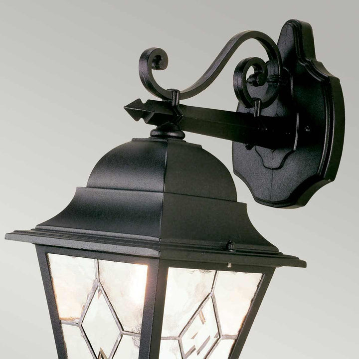 Norlys Norfolk 1 Light Down Wall Lantern  NR2-BLK Black