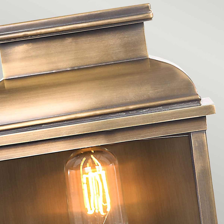 Norlys Old Bailey 1 Light Wall Lantern - Brass OLD-BAILEY-BR Aged Brass