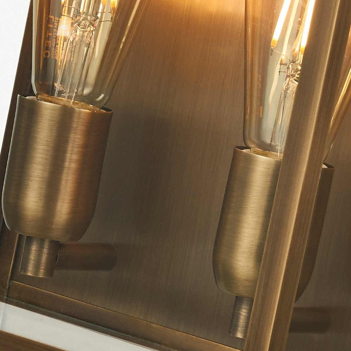 Norlys Old Bailey 2 Light Large Wall Lantern OLD-BAILEY-L-BR Aged Brass