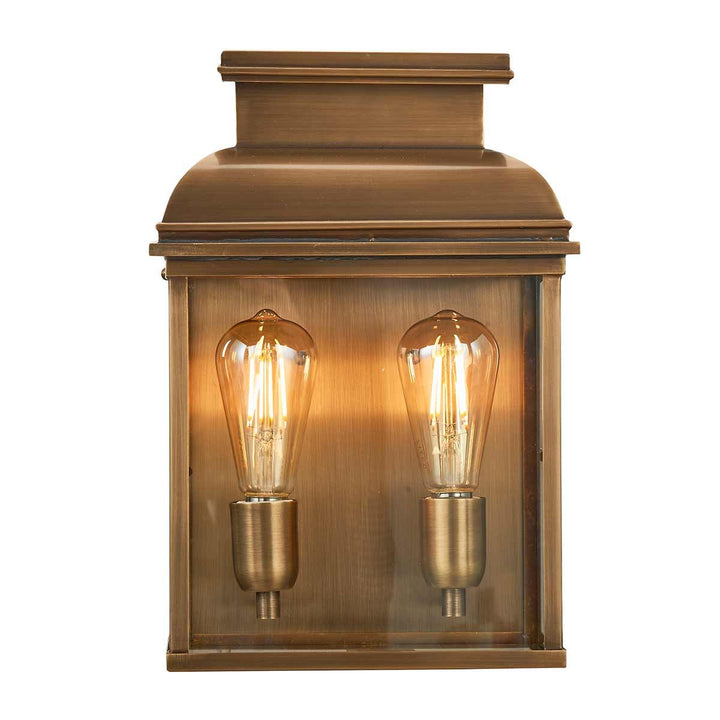 Norlys Old Bailey 2 Light Large Wall Lantern OLD-BAILEY-L-BR Aged Brass