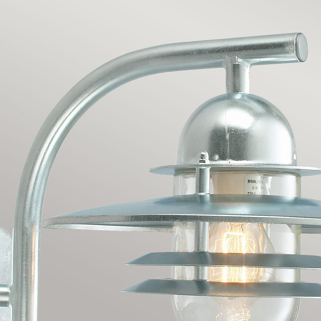 Elstead Lighting Oslo 1 Light Wall Lantern - Galvanised OS2-GAL-C Galvanised