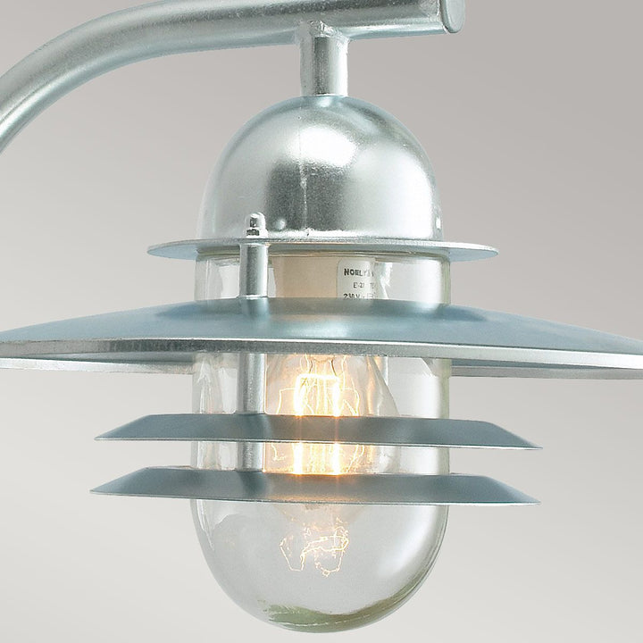 Elstead Lighting Oslo 1 Light Wall Lantern - Galvanised OS2-GAL-C Galvanised