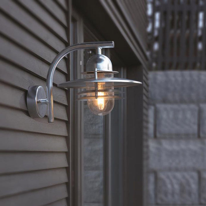 Elstead Lighting Oslo 1 Light Wall Lantern - Galvanised OS2-GAL-C Galvanised