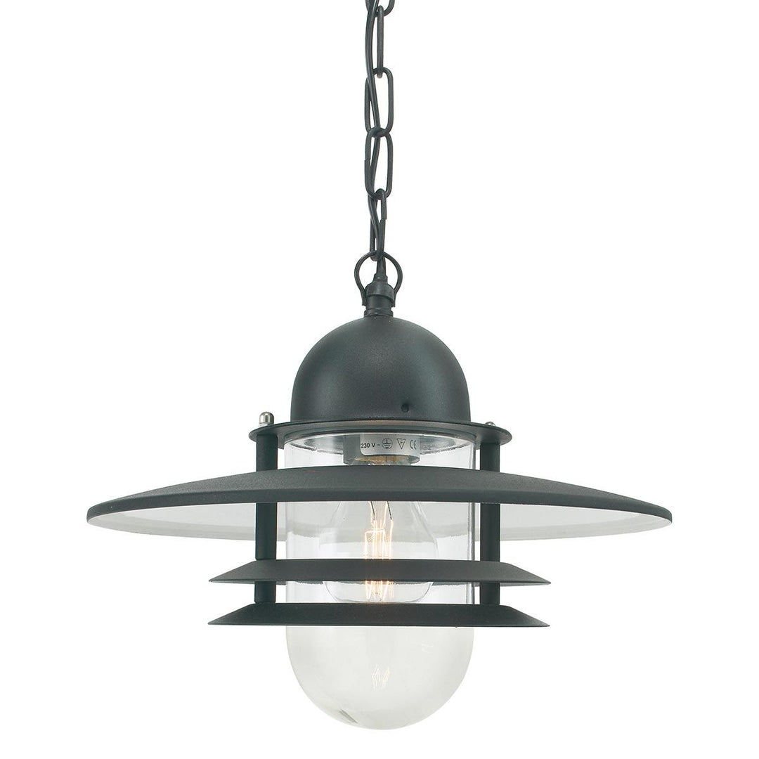 Elstead Lighting Oslo 1 Light Chain Lantern - Black OS8-BLACK-C Black