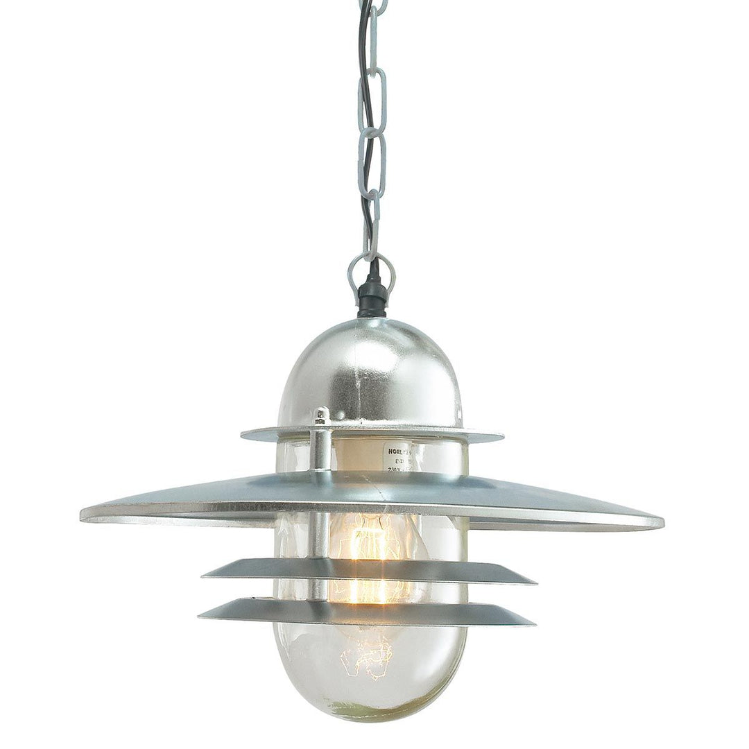 Elstead Lighting Oslo 1 Light Chain Lantern - Galvanised OS8-GAL-C Galvanised