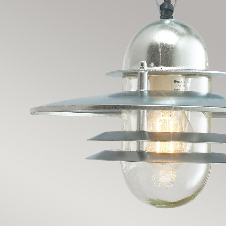 Elstead Lighting Oslo 1 Light Chain Lantern - Galvanised OS8-GAL-C Galvanised